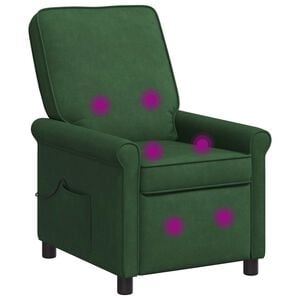 vidaXL Massage-relaxstoel Donkergroen 69 x 95 x 101 cm Stof