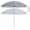 vidaXL Parasol Blauw en Wit 161 x 161 x 193 cm Polyester