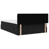 vidaXL Ottoman bed met matras en LED's 140x200cm fluweel zwart