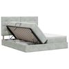 vidaXL Opslag bed met hoofdeinde Lichtgrijs 180 x 200 cm Fluweel