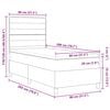 vidaXL Boxspring bed met matras met LED Donkergrijs 80 x 200 cm Stof