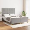 vidaXL Bedframe zonder matras stof lichtgrijs 140x200 cm