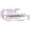 vidaXL Bed met boekenkast zonder matras massief grenenhout 200x200 cm