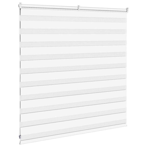 vidaXL Zebra Blind 140x100 cm stofbreedte 135,9 cm polyester wit