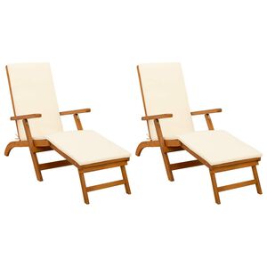 vidaXL Ligstoelkentingen en opvouwbare zonnebader 2 pcs