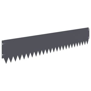 vidaXL Gazonrand 10 st 103 x 20 cm Staal Antraciet