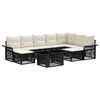 vidaXL Tuinbankenset 10 st Zwart en Cream Wit poly rattan