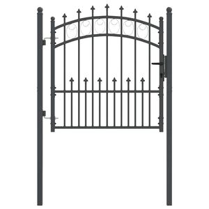 vidaXL Hekdeur met spijkers EMMEN 100 x 100 cm Poedergecoat staal