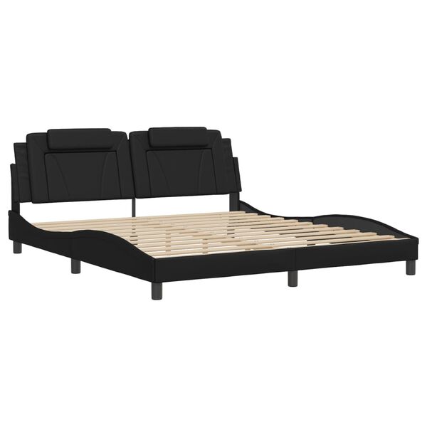 vidaXL Bedframe "Viana" zonder matras kunstleer zwart 180x200 cm