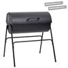 vidaXL Buiten Grill 3 pcs 80 x 73 x 90 cm Zwart Metaal