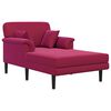 vidaXL Chaise longue Wijnrood fluweel