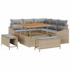 vidaXL Tuinbankenset 8 st Beige poly rattan