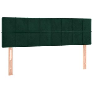 vidaXL Hoofdborden 144x5x78/88 cm fluweel donkergroen