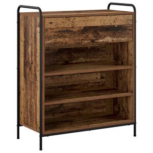 vidaXL Schoenenkast 76 x 36,5 x 93 cm Bewerkt hout Oud hout