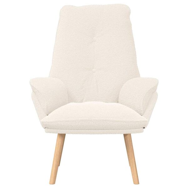 vidaXL Fauteuil Cr&egrave;me 69 x 74 x 93 cm Sherpa Stof