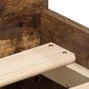 vidaXL Bedframe met hoofd- en voeteneinde gerookt eiken 100x200 cm