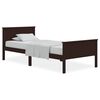 vidaXL Bedframe massief grenenhout donkerbruin 90x200 cm