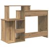 vidaXL Bureau met lade Artisan Eiken 120,5 x 44 x 88,5 cm Bewerkt hout