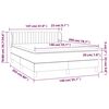 vidaXL Boxspring met matras fluweel roze 140x200 cm