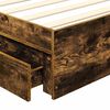 vidaXL Opslag bed met lade Gerookt eiken 70 x 190 cm Bewerkt hout