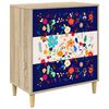 vidaXL Ladekast MAINZ Bloemenprint 66 x 36,5 x 75 cm Bewerkt hout