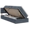 vidaXL Opslag bed met hoofdeinde Donkergrijs 90 x 190 cm Fluweel