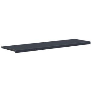 vidaXL Raamsokkel Antraciet met houten nerf 120 x 45 x 4,5 cm PVC