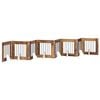 vidaXL Opvouwbaar hondenhek met standaards 8 pcs Oud hout 60 cm