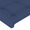 vidaXL Hoofdbord met randen 203x16x78/88 cm stof blauw