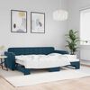 vidaXL Slaapbank met onderschuifbed 80x200 cm fluweel blauw