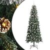 vidaXL Kunstkerstboom Groen 240 cm PVC en Plastic en Staal