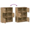 vidaXL Boekenkast 60x24x76,5 cm bewerkt hout artisanaal eikenkleurig