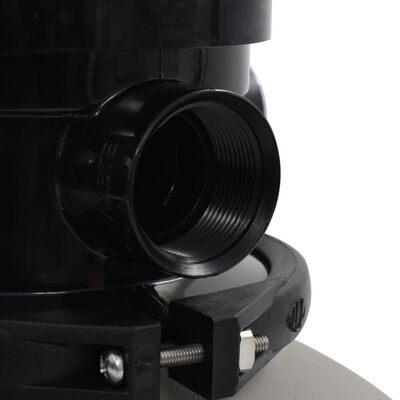 vidaXL Zwembadzandfilter met 4-positie ventiel 350 mm grijs
