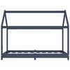 vidaXL Kinderbedframe massief grenenhout grijs 80x160 cm
