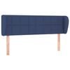 vidaXL Hoofdbord met randen 147x23x78/88 cm stof blauw