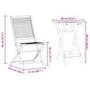 vidaXL Vouw Bistro Set 3 pcs Bruin Massief acaciahout