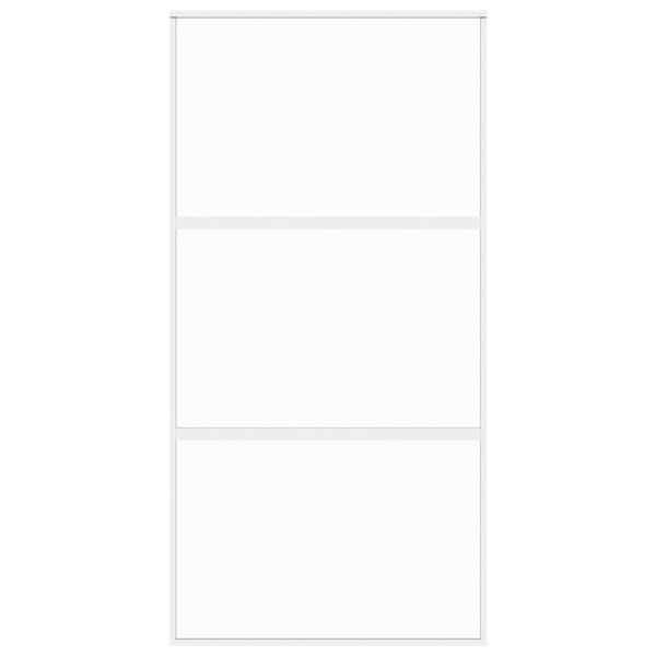 vidaXL Schuifdeur 102,5x205 cm gehard glas en aluminium wit