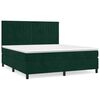 vidaXL Boxspring met matras fluweel donkergroen 160x200 cm
