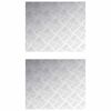 vidaXL Trapmatten 2 st 60 x 50 cm Zilver Aluminium Rechthoekig