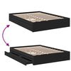 vidaXL Bedframe met lades bewerkt hout zwart 140x200 cm