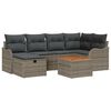 vidaXL Tuinbankenset 7 st Grijs Poly riet