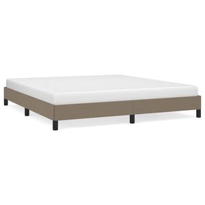 vidaXL Bedframe zonder matras stof taupe 160x200 cm