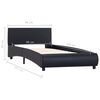vidaXL Bedframe met LED kunstleer zwart 90x200 cm