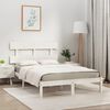 vidaXL Bedframe massief hout wit 180x200 cm