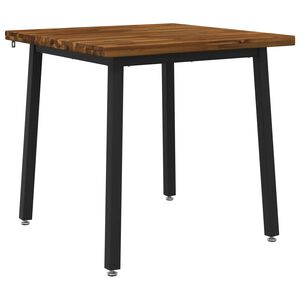 vidaXL 60 x 55 x 75 cm Massief Acaciahout Naturel en Zwart Rechthoekig