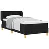 vidaXL Boxspringbed met hoofdeinde Zwart 90 x 200 cm Stof