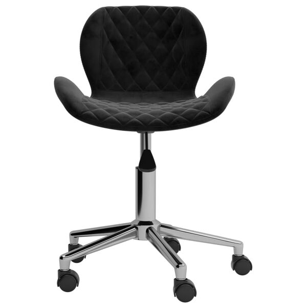 vidaXL Eetkamerstoelen draaibaar 2 st fluweel zwart