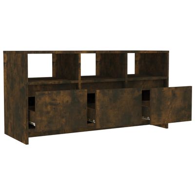 vidaXL Tv-meubel 102x37,5x52,5 cm bewerkt hout gerookt eikenkleurig