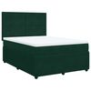 vidaXL Boxspring met matras fluweel donkergroen 160x200 cm