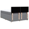 vidaXL Boxspring met matras stof lichtgrijs 140x190 cm